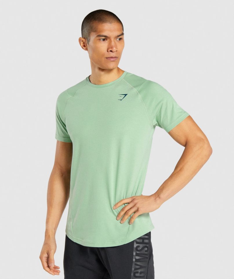 Men\'s Gymshark Bold T-Shirts Green | CA 5D8N06